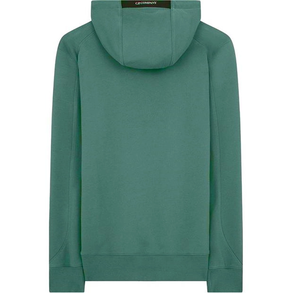 CP Company Diagonal Raised Fleece Hoodie - Green